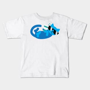 Just a Chilling Blue Cat Kids T-Shirt